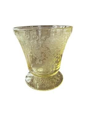 Florentine #2 Footed Tumbler Hazel Atlas Early 1930s Depression Glass